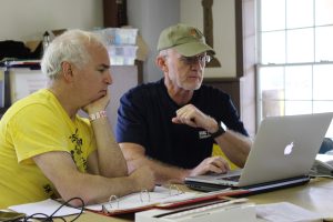 Dan Wagner and Stan Haines working on event registration