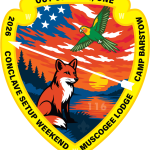 2026 Conclave Setup Weekend patch artwork