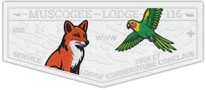 Illustration of the Muscogee Lodge 2026 Conclave Fundraiser Flap