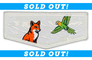 2026 fundraiser white ghosted fundraiser flap with SOLD OUT text